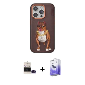 ieg™ iPhone 14 Pro Max Kılıf Nova Form Koleksiyonu - Siyah Bilvis 5in1 5D Magic Hayalet Cam Ekran Koruyucu + Bilvis Titan Kamera Lens - DNMR