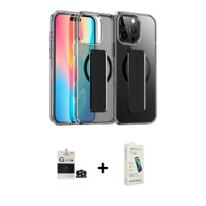 ieg™ iPhone 14 Pro Max Kılıf Nova Işık Koleksiyonu - Şeffaf Pasifik Cam Ekran Koruyucu + Bilvis Titan Kamera Lens - DNMR