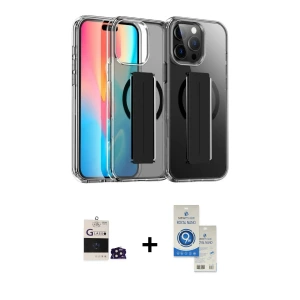 ieg™ iPhone 14 Pro Max Kılıf Nova Işık Koleksiyonu - Şeffaf Royal Nano Ekran Koruyucu + Bilvis Titan Kamera Lens - DNMR