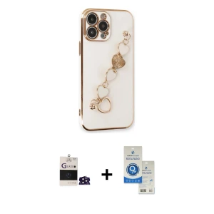 ieg™ iPhone 14 Pro Max Kılıf Nova Işık Prime - Şeffaf Royal Nano Ekran Koruyucu + Bilvis Titan Kamera Lens - DNMR