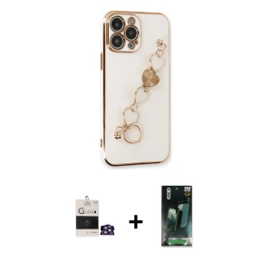 ieg™ iPhone 14 Pro Max Kılıf Nova Işık Prime - Siyah 360 Mat Full Body Arka Koruyucu + Bilvis Titan Kamera Lens - GS