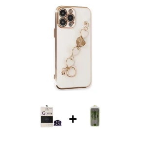 ieg™ iPhone 14 Pro Max Kılıf Nova Işık Prime - Siyah Joko Magic 5D Hayalet Cam + Bilvis Titan Kamera Lens - SH