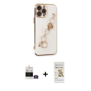 ieg™ iPhone 14 Pro Max Kılıf Nova Işık Prime - Siyah Mat Seramik Nano Ekran Koruyucu + Bilvis Titan Kamera Lens - GD