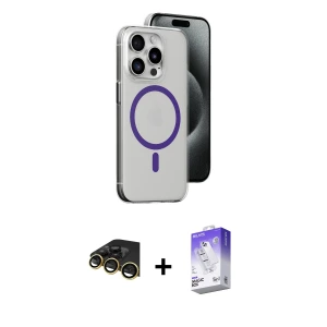 ieg™ iPhone 14 Pro Max Kılıf Odak Form Özel Seri - Siyah Bilvis 5in1 3D Magic Cam Ekran Koruyucu + Raze Metal Kamera Lens - GD