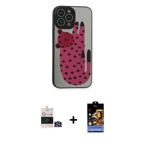 ieg™ iPhone 14 Pro Max Kılıf Odak Klasik Serisi - Siyah Buffer Hayalet Cam Ekran Koruyucu + Bilvis Titan Kamera Lens - GS