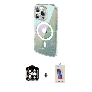 ieg™ iPhone 14 Pro Max Kılıf Odak Modern Serisi - Siyah Joko 5D Cam + PVD Metal Kamera Lens - TU