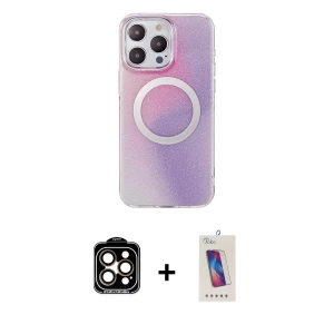 ieg™ iPhone 14 Pro Max Kılıf Pusula Form - Siyah Joko 5D Cam + PVD Metal Kamera Lens - TU