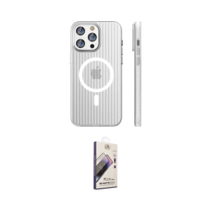 ieg™ iPhone 14 Pro Max Kılıf Pusula Minimal Koleksiyonu - Siyah Bilvis 3D Mat Cam Ekran Koruyucu