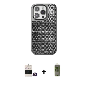ieg™ iPhone 14 Pro Max Kılıf Siluet Form Serisi - Siyah Joko Magic 5D Hayalet Cam + Bilvis Titan Kamera Lens - GD