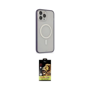ieg™ iPhone 14 Pro Max Kılıf Siluet Işık Koleksiyonu - Siyah Buffer Cam Ekran Koruyucu