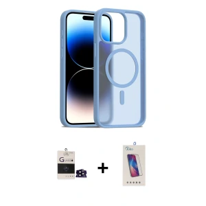 ieg™ iPhone 14 Pro Max Kılıf Siluet Minimal Prime - Siyah Joko 5D Cam + Bilvis Titan Kamera Lens - SH