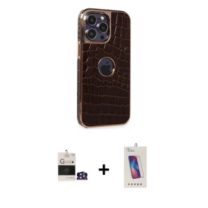 ieg™ iPhone 14 Pro Max Kılıf Ufuk Form Prime - Siyah Joko 5D Cam + Bilvis Titan Kamera Lens - GS