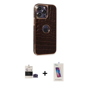 ieg™ iPhone 14 Pro Max Kılıf Ufuk Form Prime - Siyah Joko 5D Cam + Bilvis Titan Kamera Lens - SH