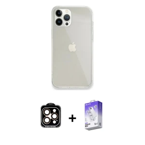 ieg™ iPhone 14 Pro Max Kılıf Vadi Asil Prime - Siyah Bilvis 5in1 3D Magic Cam Ekran Koruyucu + PVD Metal Kamera Lens - TU