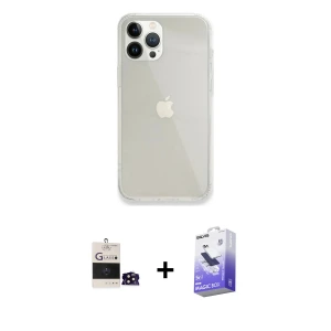 ieg™ iPhone 14 Pro Max Kılıf Vadi Asil Prime - Siyah Bilvis 5in1 5D Magic Hayalet Cam Ekran Koruyucu + Bilvis Titan Kamera Lens - SH