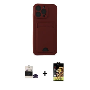 ieg™ iPhone 14 Pro Max Kılıf Vadi Çizgi Prime - Siyah Buffer Cam Ekran Koruyucu + Bilvis Titan Kamera Lens - DNMR