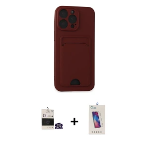 ieg™ iPhone 14 Pro Max Kılıf Vadi Çizgi Prime - Siyah Joko 5D Cam + Bilvis Titan Kamera Lens - GS