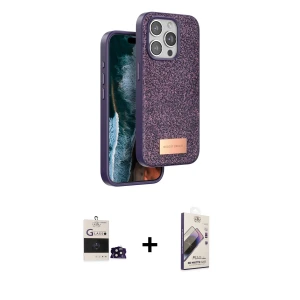 ieg™ iPhone 14 Pro Max Kılıf Vadi Klasik Serisi - Siyah Bilvis 3D Mat Cam Ekran Koruyucu + Bilvis Titan Kamera Lens - SH