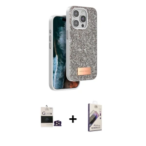 ieg™ iPhone 14 Pro Max Kılıf Vadi Klasik Serisi - Siyah Bilvis 3D Mat Cam Ekran Koruyucu + Bilvis Titan Kamera Lens - GD