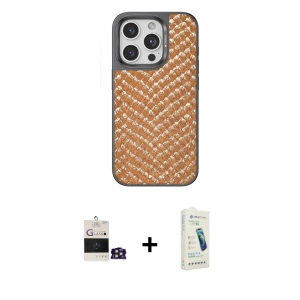ieg™ iPhone 14 Pro Max Kılıf Vadi Özel Seri - Şeffaf Pasifik Cam Ekran Koruyucu + Bilvis Titan Kamera Lens - GD
