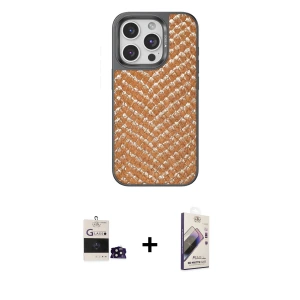 ieg™ iPhone 14 Pro Max Kılıf Vadi Özel Seri - Siyah Bilvis 3D Mat Cam Ekran Koruyucu + Bilvis Titan Kamera Lens - SH