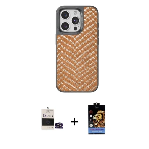 ieg™ iPhone 14 Pro Max Kılıf Vadi Özel Seri - Siyah Buffer Hayalet Cam Ekran Koruyucu + Bilvis Titan Kamera Lens - SH
