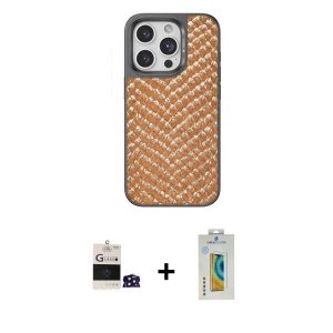 ieg™ iPhone 14 Pro Max Kılıf Vadi Özel Seri - Siyah Polymer Nano Ekran Koruyucu + Bilvis Titan Kamera Lens - DNMR
