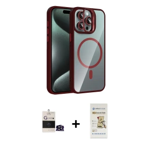 ieg™ iPhone 14 Pro Max Kılıf Yadigar Asil Koleksiyonu - Siyah Mat Seramik Nano Ekran Koruyucu + Bilvis Titan Kamera Lens - SH