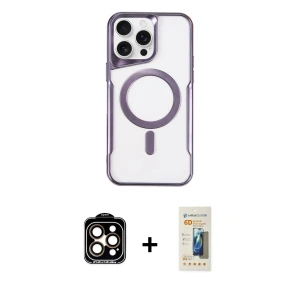 ieg™ iPhone 14 Pro Max Kılıf Yadigar Klasik Özel Seri - Siyah 6D Mat Seramik Hayalet Nano Ekran Koruyucu + PVD Metal Kamera Lens - TU