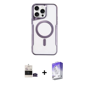 ieg™ iPhone 14 Pro Max Kılıf Yadigar Klasik Özel Seri - Siyah Bilvis 5in1 3D Magic Cam Ekran Koruyucu + Bilvis Titan Kamera Lens - SH