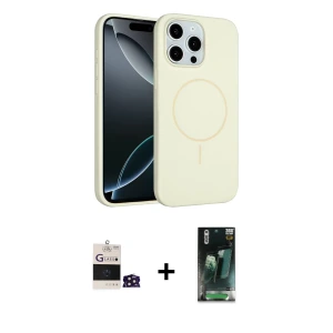 ieg™ iPhone 14 Pro Max Kılıf Yankı Form Serisi - Şeffaf 360 Full Body Arka Koruyucu + Bilvis Titan Kamera Lens - DNMR