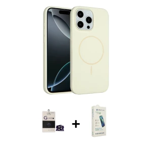 ieg™ iPhone 14 Pro Max Kılıf Yankı Form Serisi - Şeffaf Pasifik Cam Ekran Koruyucu + Bilvis Titan Kamera Lens - SH