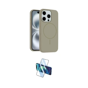 ieg™ iPhone 14 Pro Max Kılıf Yankı Form Serisi - Siyah 3D Antistatik Cam Ekran Koruyucu