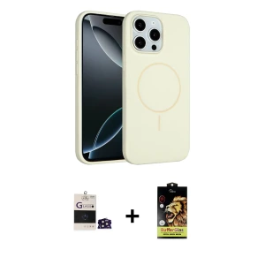 ieg™ iPhone 14 Pro Max Kılıf Yankı Form Serisi - Siyah Buffer Cam Ekran Koruyucu + Bilvis Titan Kamera Lens - DNMR