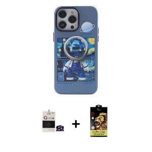 ieg™ iPhone 14 Pro Max Kılıf Zirve Form Özel Seri - Siyah Buffer Cam Ekran Koruyucu + Bilvis Titan Kamera Lens - DNMR