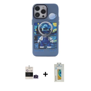 ieg™ iPhone 14 Pro Max Kılıf Zirve Form Özel Seri - Siyah Polymer Nano Ekran Koruyucu + Bilvis Titan Kamera Lens - SH