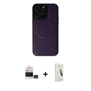ieg™ iPhone 14 Pro Max Kılıf Zirve Işık Serisi - Şeffaf Pasifik Cam Ekran Koruyucu + Bilvis Titan Kamera Lens - SH