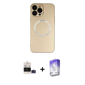 ieg™ iPhone 14 Pro Max Kılıf Zirve Klasik Prime - Siyah Bilvis 5in1 3D Magic Cam Ekran Koruyucu + Bilvis Titan Kamera Lens - SH