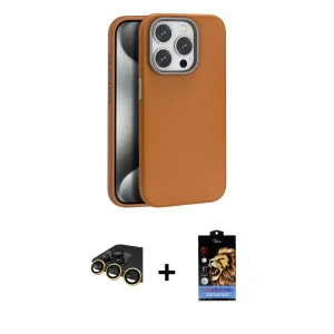 ieg™ iPhone 14 Pro Max Kılıf Zirve Modern Prime - Siyah Buffer Hayalet Cam Ekran Koruyucu + Raze Metal Kamera Lens - GD