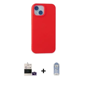 ieg™ iPhone 15 Kılıf Ahenk Serisi - Siyah Joko Magic 5D Cam + Bilvis Titan Kamera Lens - SABE