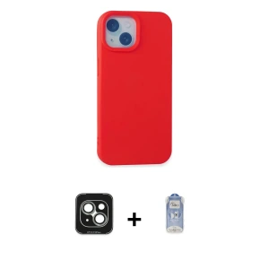 ieg™ iPhone 15 Kılıf Ahenk Serisi - Siyah Joko Magic 5D Cam + PVD Metal Kamera Lens - YL