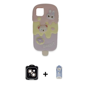 ieg™ iPhone 15 Kılıf Akış Yansıma - Siyah Joko Magic 5D Cam + PVD Metal Kamera Lens - TU