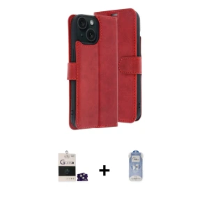 ieg™ iPhone 15 Kılıf Siluet Işık Serisi - Siyah Joko Magic 5D Cam + Bilvis Titan Kamera Lens - YL