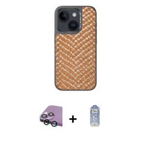 ieg™ iPhone 15 Kılıf Vadi Özel Seri - Siyah Joko Magic 5D Cam + Raze Metal Kamera Lens - YL