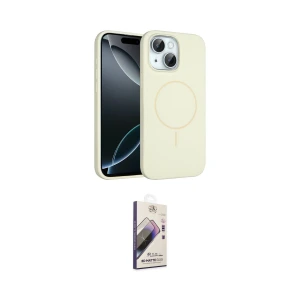 ieg™ iPhone 15 Kılıf Yankı Form Serisi - Siyah Bilvis 3D Mat Cam Ekran Koruyucu