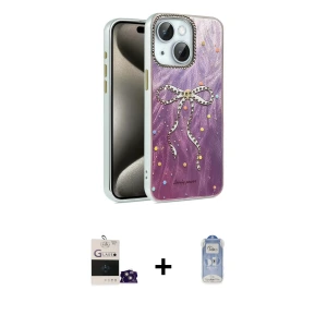 ieg™ iPhone 15 Kılıf Zirve Modern Prime - Siyah Joko Magic 5D Cam + Bilvis Titan Kamera Lens - SABE