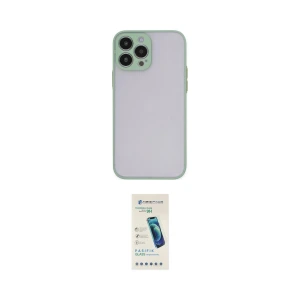 ieg™ iPhone 15 Pro Kılıf Ahenk Çizgi Serisi - Şeffaf Pasifik Cam Ekran Koruyucu