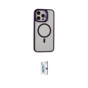 ieg™ iPhone 15 Pro Kılıf Ahenk Klasik Özel Seri - Siyah Bilvis 0.18mm Plus Cam Ekran Koruyucu