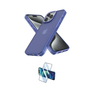 ieg™ iPhone 15 Pro Kılıf Atlas Form - Siyah 3D Antistatik Seramik Nano Ekran Koruyucu