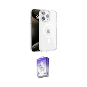 ieg™ iPhone 15 Pro Kılıf Doruk Doku Özel Seri - Siyah Bilvis 5in1 3D Magic Cam Ekran Koruyucu